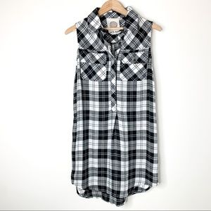Ash & Ember Malibu Sleeveless Plaid Dress S NWT